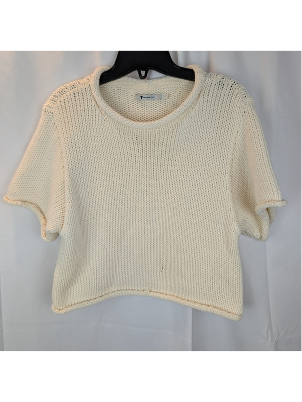 Alexander Wang Cream Knit Short Sleeve Top Size XS In VGUC
